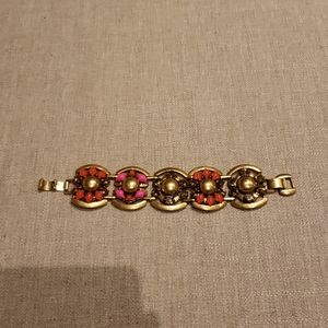 Stella and Dot Pink Floral Bracelet